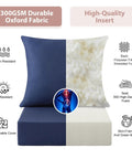 Outdoor Deep Seat Cushion Set 24 By 24 Inch Water Resistant And Fade Resistant Cushions With Removable Covers Navy Blue For Patio Chairs And Sofas Built For Your Deck Or Patio featuring high-quality foam and durable fabric