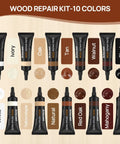 Wood Furniture Repair Kit With 10 Color Touch Up Fillers For Scratches Cracks Paint Chips And Nail Holes On Furniture