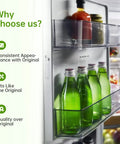 Upgrade No Fuss Door Shelf Bin For Refrigerator Replacement W10887799 W10671656 fitted with bottles and condiments