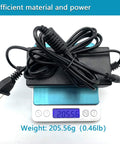 DC 12V 5A Power Supply Adapter Transformer With 100 To 240V AC Input And 5.5x2.5mm DC Output Jack on digital scale at 205.56g