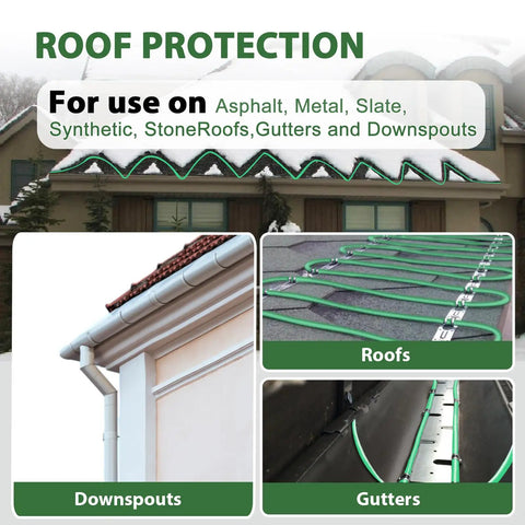 Self Regulating Heat Tape For Water Pipes And Roofs And Gutters No Sweat De Icing Heating Cable for metal and plastic pipes