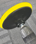 Plug And Play Heavy Duty Drill Adapter Converts 5/8 Inch 11 Thread To Quarter Inch Hex Shank For Impact Drivers And Drill Presses Built Like A Tank So You Can Finish Jobs Zero Sweat Every Single Time, attached to a drill.
