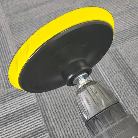 Plug And Play Heavy Duty Drill Adapter Converts 5/8 Inch 11 Thread To Quarter Inch Hex Shank For Impact Drivers And Drill Presses Built Like A Tank So You Can Finish Jobs Zero Sweat Every Single Time, attached to a drill.