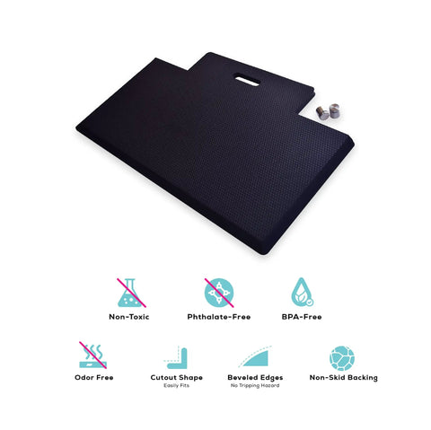 Anti Fatigue Standing Desk Mat With Gel Memory Foam For Home Office And Workshop Use 29.5 Inch Wide Beveled Edges