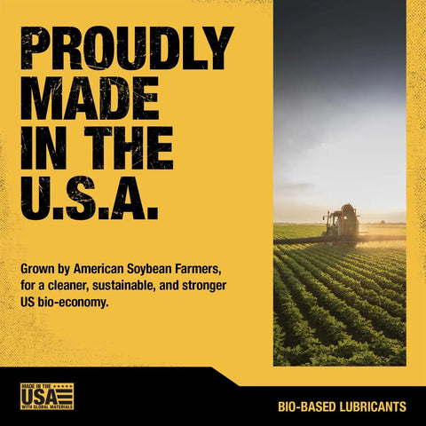 Biodegradable Bar And Chain Oil For Chainsaws And Pole Saws Eco Friendly Non Toxic Lubricant made in the USA by soybean farmers