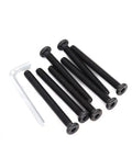 Heavy Duty Hardworking Black 1/4-20 By 2-1/4 In Socket Cap Screws And Allen Head Bolts 12 Pack With Hex Key for furniture assembly.
