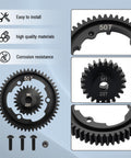Beefed Up 50T M1.0 Hardened Steel Main Spur Gear With 23T Pinion For Traxxas RC Cars Upgrade Kit with screws and gear details