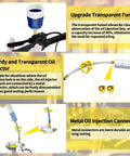 Hydraulic Disc Brake Bleed Kit for Magura Systems, Includes 180ml Mineral Oil, Metal Adapter, Transparent Funnel for Easy Oil Monitoring