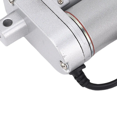 Close-up of Heavy Duty Electric Linear Actuator DC 24V 25 Millimeter Stroke 100 Newton Thrust component showing aluminum alloy casing.