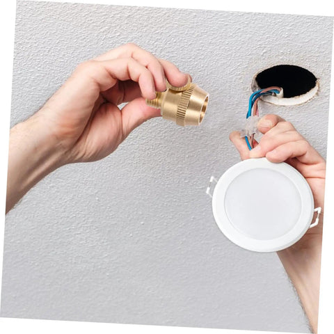 Installation of Solid Brass Cord Grip For Edison Style Pendant Lights in ceiling light fixture