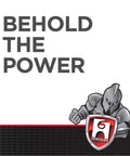 Knight graphic with 'Behold the Power' text above a Hercules logo.