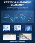 Powerful ultrasonic cavitation diagram illustrating the cleaning process, relevant to Straight Up Workhorse 2L Ultrasonic Cleaner Tank With 60W Cavitation Waves And Sweet 100W Heater Paired With Precise Digital Timer For Flawless Jewelry Pieces.