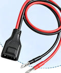 Heavy Duty 50 Amp Extension Cable 8 Awg Copper Bidirectional Fast Charging Cord with ring terminals, ideal for battery connections.