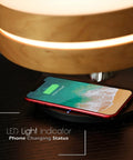 Phone charging on Bedside Smart Lamp Shade With Bluetooth Speaker Fast Wireless Qi Charger Touch Dimmer Dimmable Led Nightlight