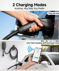 Level 2 EV Charger For Home Use 40 Amp Fast Charging 9.6kW 240V With NEMA 14-50 Plug J1772 Connector 25Ft Cable demonstration.