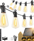 Six Pack Vintage Edison LED Bulbs 6W Equivalent 750 Lumens E26 Base Non Dimmable Antique Filament Lights Warm White 2700K With 80 Plus CRI Ideal For Cozy Living Rooms And Retro Lamps displayed with string lights and remote control.