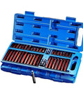 Heavy Duty 40-Piece Torx Star Spline Hex Socket Bit Set Premium Screwdriver Toolkit For Motor Repair And Rusted Tight Bolt Fixes You Know The Deal, blue case open