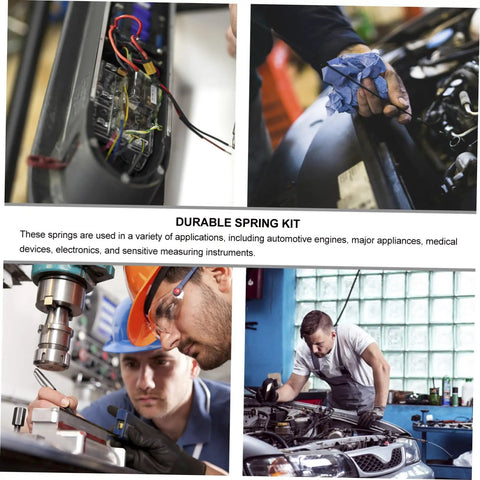 200 Piece Compression And Extension Spring Kit Assorted Steel Springs Heavy Duty Resistant Set Perfect For DIY Repairs Home Fixers Versatile Projects With Storage Case Built Tough! used in automotive and repair work