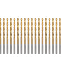 One Eighth Inch Titanium Drill Bits Set HSS Metal Jobber Length Twist Drill Bits With 135 Degree Split Point For Drilling Metal