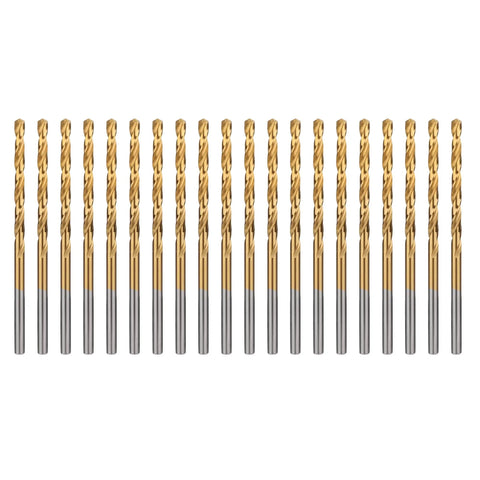 One Eighth Inch Titanium Drill Bits Set HSS Metal Jobber Length Twist Drill Bits With 135 Degree Split Point For Drilling Metal