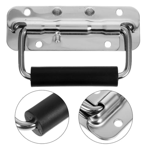 Badass 304 Stainless Steel Folding Pull Handle For Heavy Duty Tool Boxes Portable Chests And Workshop Gear Rack Killer Locking Loop Built Tough For Daily Grind Projects