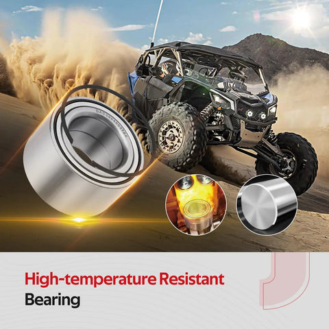 Front And Rear Wheel Bearing Kit For Can Am Maverick X3 2017 2018 2019 2020 2021 2022 2023 Beefed Up Steel Cover Thick Stainless Bearings