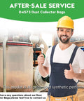 Heavy Duty Dust Collector Bag Thickened 19x33 Inches 5 Mil with AI worker in industrial shop setting