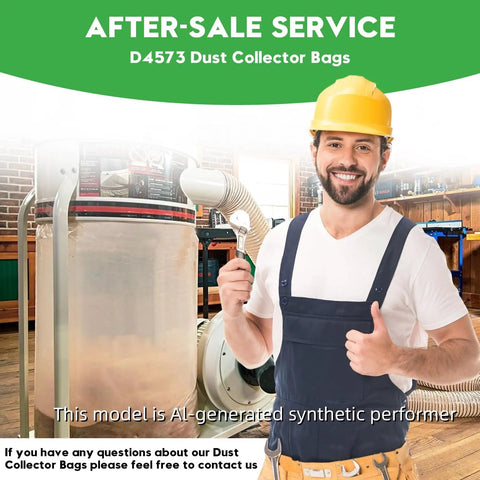 Heavy Duty Dust Collector Bag Thickened 19x33 Inches 5 Mil with AI worker in industrial shop setting