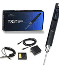 TS21 Pro Grade Soldering Iron Kit With Adjustable Temperature USB Type C Power Station Digital OLED Display KU Solder Tip