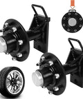 Beefy Shipping Container Wheels 8x6.5 Lug Kit Handles Up To 8000 Lbs Per Caster showing heavy-duty casters and mounting hardware.