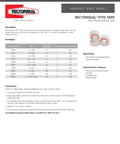 Image of Rectorseal PTFE Pipe Thread Sealant Tape packaging and specifications for plumbing use.