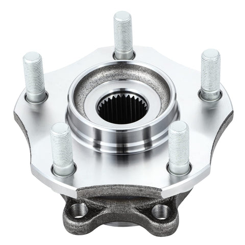 Front Wheel Bearing Hub Assembly For Nissan Rogue And Rogue Sport 2014 To 2019 Driver Or Passenger Side Bare Steel Plug And Play Replacement Part With Direct Fit To Improve Handling Quiet Ride And Long Lasting Performance