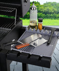 Griddle Mat For Outdoor Grills, Silicone Side Shelf Mat And Drip Pad, 16 By 11.5 Inches, Nonstick Barbecue Caddy For Spatulas And Seasonings, Gray.