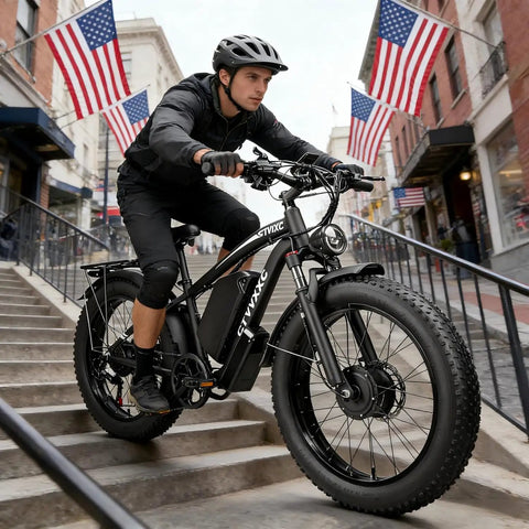 Rider on Beast 6000W Dual Motor Ebike For Adults With 52V 34Ah Battery 45 MPH Top Speed Up To 100 Mile Range 24 Inch Fat Tire