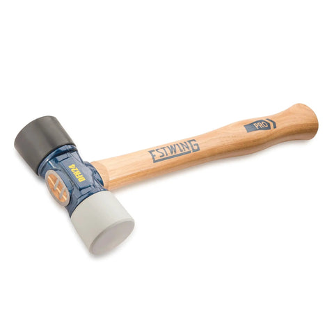 12 Oz Double Face Rubber Mallet With Soft And Hard Tips And Hickory Handle Built With Triple Wedge Construction For Framing