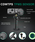 315MHz TPMS Sensor Replacement for Most GM Vehicles After 2006 Includes Cadillac CTS DTS Chevy Silverado GMC Sierra Buick Pontiac Saturn Hummer Tire Pressure Monitoring System Sensor, black valve stem