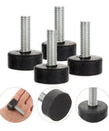 Four Pack Adjustable Rubber Feet For Furniture Levelers 25mm M8 Screws Heavy Duty Non Slip Table Leg Protectors