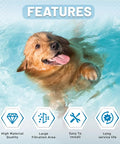 Dog swimming showcasing features of Replacement Filter Tank Bottom Assembly For Pentair Clean And Clear Plus and Quad DE CCP Filters.