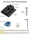 4 Pack Solar Panel Mid Clamps For Standard Unistrut Heavy Duty Aluminum Brackets 30mm And 35mm Easy Install Kit Details