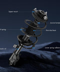 Front Complete Struts Assembly With Coil Spring Direct Fit For 2007 Through 2017 Jeep Compass 4WD, upper mount with labels