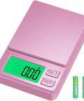 Ultra Precise 1000g Digital Pocket Gram Scale With 0.01g Accuracy, LCD Display, Pink, Includes Batteries