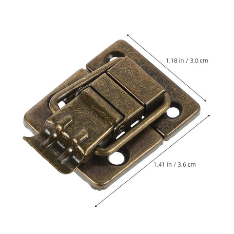 Old School Dope Retro Style Decorative Box Latch Set Iron Metal Buckle Lock For Metal Boxes Vintage Toggle Cabinet Latch 36x30mm