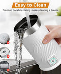 Person rinsing 4 In 1 Electric Milk Frother For Coffee At Home With Stainless Steel 8.2oz 240ml Milk Warmer And Foam Maker
