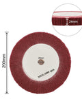 Heavy Duty Non Woven Nylon Flap Polishing Wheel 320 Grit Abrasive Disc 200mm diameter for deoxidizing stainless steel and wood.