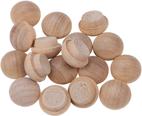 Solid Birch Screw Plugs 1/2 Inch Diameter Round Mushroom Head With Shoulders Pack Of 50 Heavy Duty Dowels Stainable Nailed Down Diy Makeover Sweet Finish Pro Gear