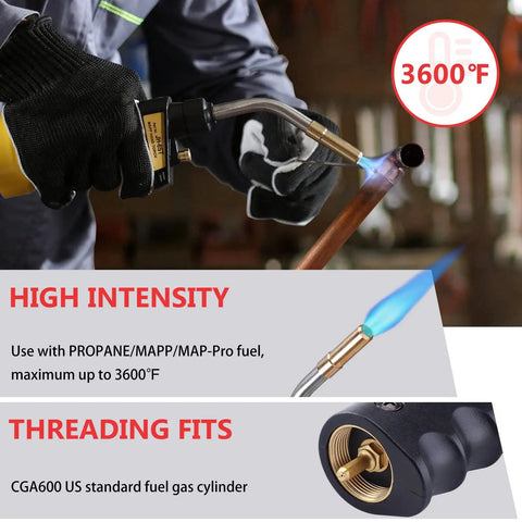Pro Grade Propane Torch For Soldering And Brazing Great For Cooking And Surface Heating Tasks Hand Torch Head In Use