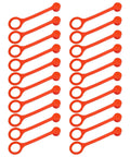 Rubber Blow Off Caps Kit For Ansul R102 And Piranha Industrial Kitchen Fire Suppression Systems, 20-pack of orange rubber covers.