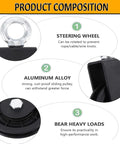 Silent Cable Pulley System With Detachable Rotation Wheel LAT Traction Block For DIY Home Lifts, Clothesline And Shop Hoists, Heavy Duty Bearings, Easy Install 3.54 Inch Wheel, aluminum alloy