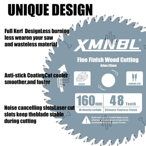 160mm Track Saw Blade With 48 Teeth Thin Kerf And Durable Carbide Tips For Long Life Replacement