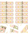 12 Pack Small Iron Chest Hinges Foldable Cabinet Door Hinges 60x13mm Reinforced Mini Box for Wooden Jewelry Boxes